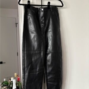 Aritzia Wilfred Faux Black Leather Pants